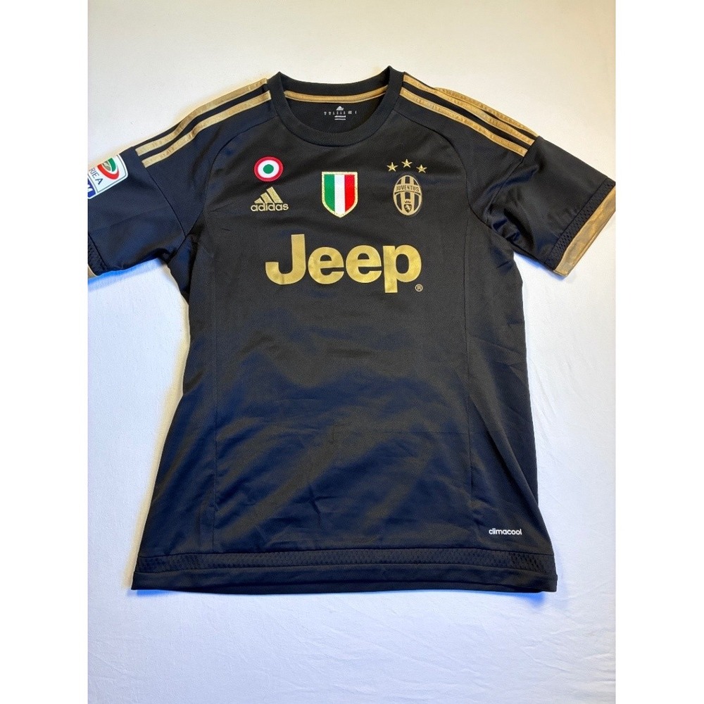 Adidas Juventus 2015/16 Third Jersey M Black Gold Pogba 10 Soccer